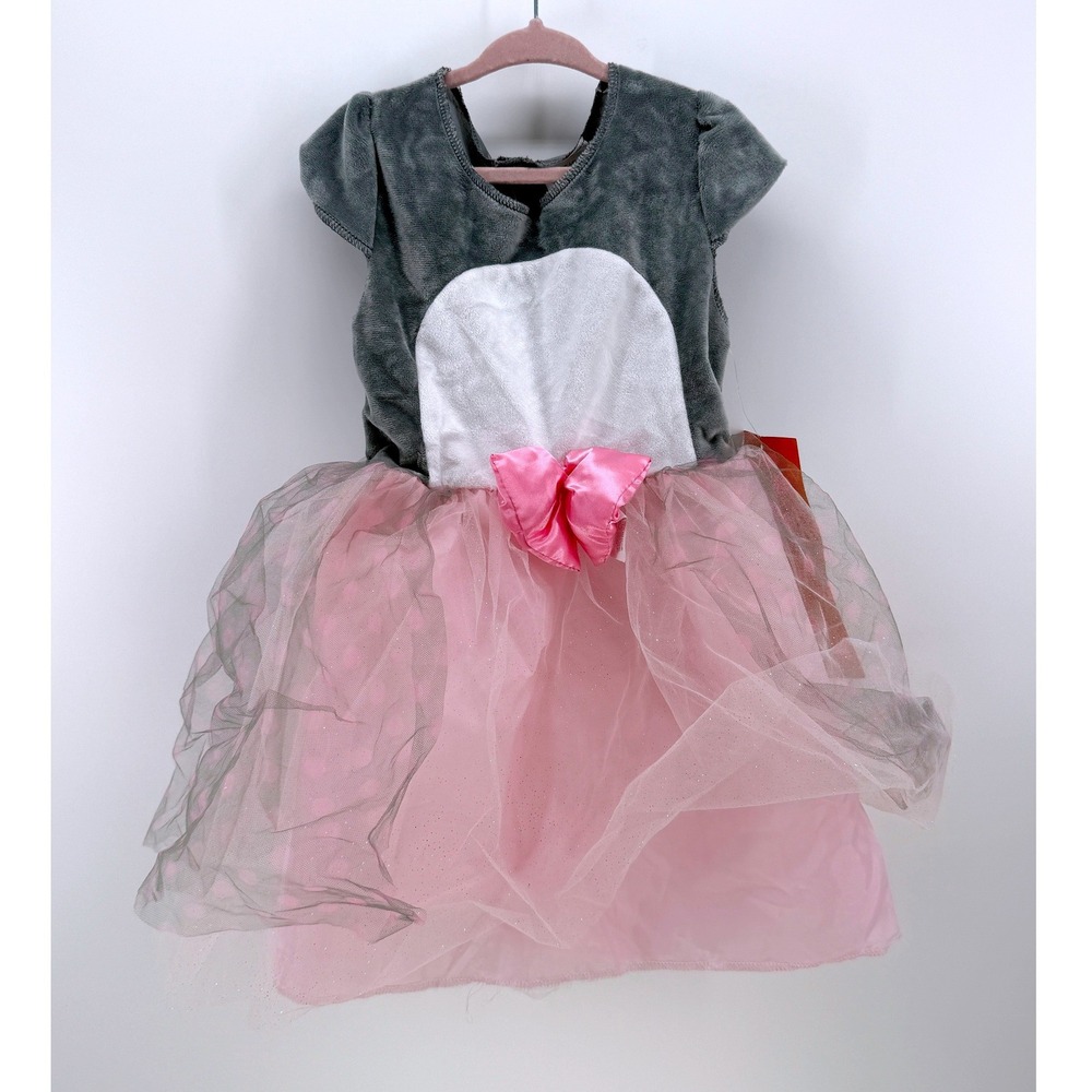 Hyde and Eek Boutique Toddler Mouse Costume Dress Grey Pink 4-5T NEW